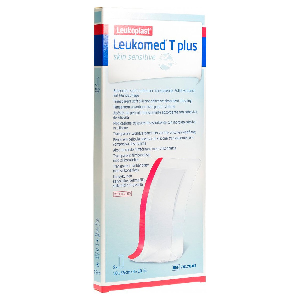 Leukomed T Plus Skin Sensitiv 10cm x 25cm 5u