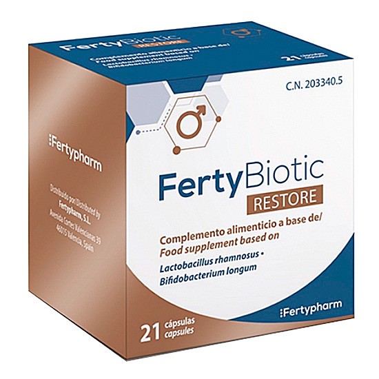 Fertypharm Fertybiotic Restore probióticos para la fertilidad masculina 21 cápsulas