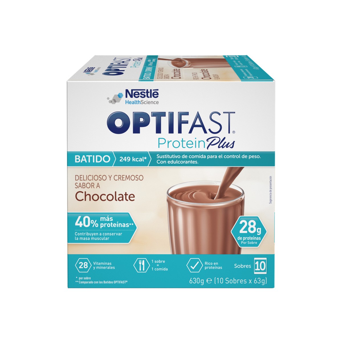 Nestlé Optifast Protein Plus chocolate 10 sobres