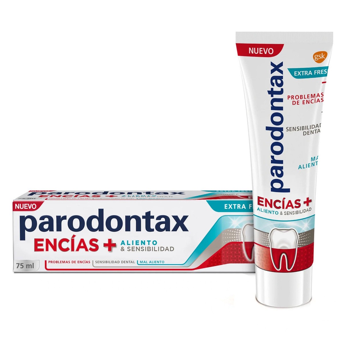 Parodontax encías + aliento y sensibilidad pasta dentrífica 75ml