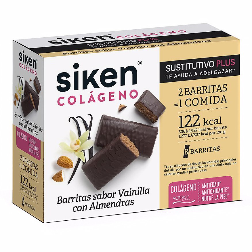 Siken sustitutivo colágeno barrita vainilla 8u