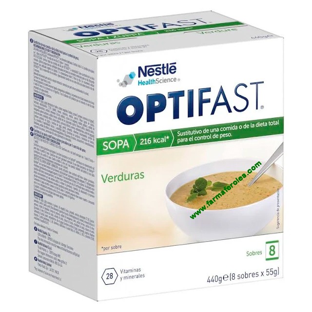 Nestlé Optifast sopa de verduras 8 sobres 55g