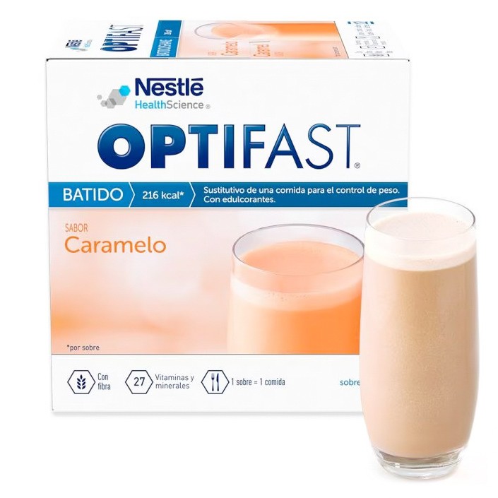 Nestlé Optifast batido caramelo 12 sobres 55g