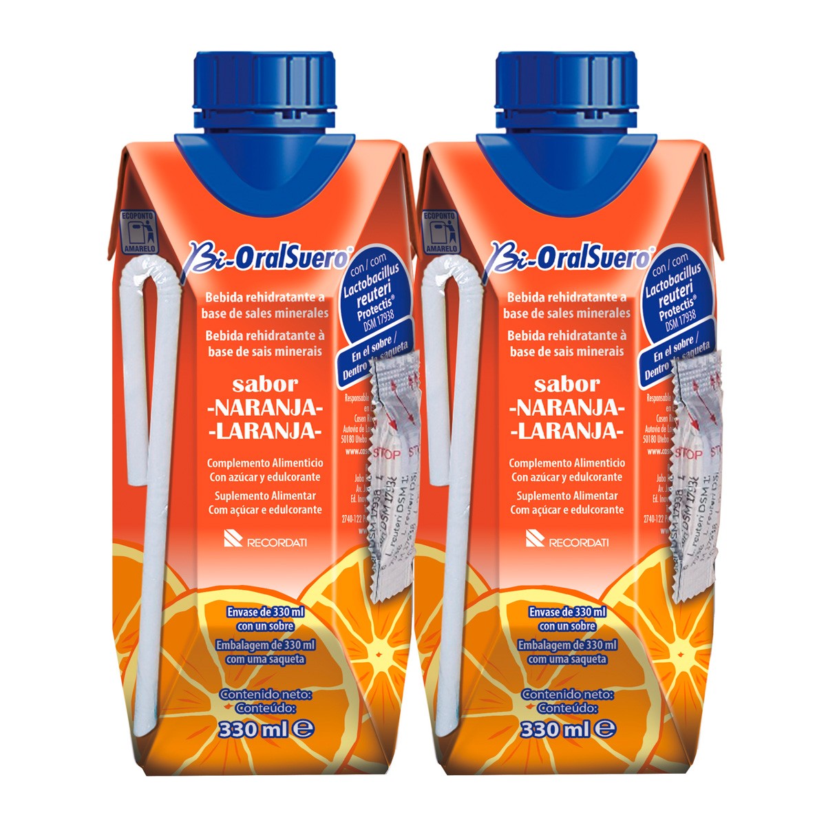 Bioralsuero Naranja pack 2 brick x 330ml