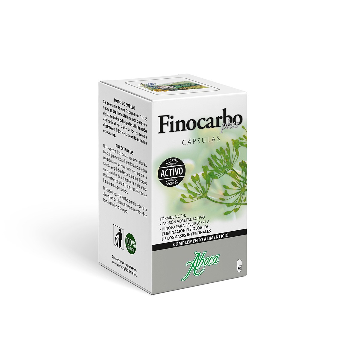 Aboca finocarbo plus 500mg 50 cápsulas.